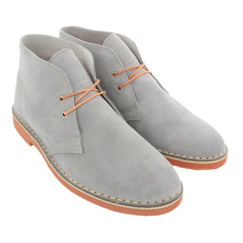 Daniela Fargion  Grey Suede Leather Lace Up Bootie